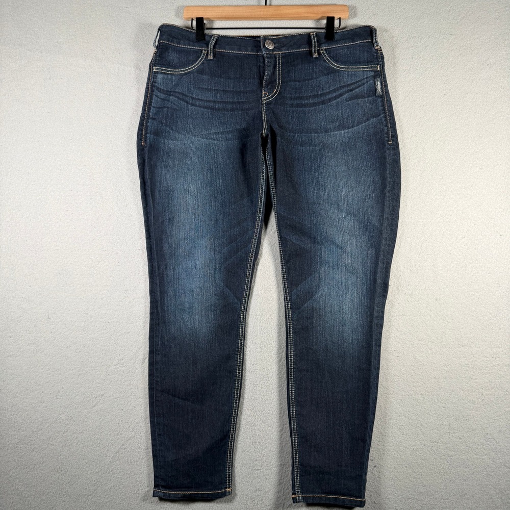 Silver Jeans Co Suki Jegging Dark Wash Mid Rise Skinny Jeans Womens 16 L29